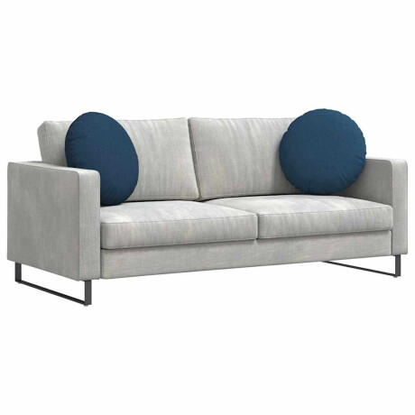 vidaXL Zitkussens 2 pcs Blauw Ø50 x 19 cm Stof afbeelding3 - 1