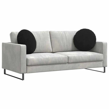 vidaXL Zitkussens 2 pcs Zwart Ø50 x 19 cm Fluweel afbeelding3 - 1