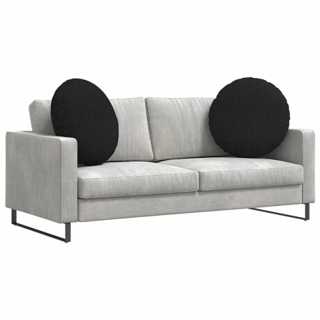vidaXL Zitkussens 2 pcs Zwart Ø60 x 21 cm Stof afbeelding3 - 1