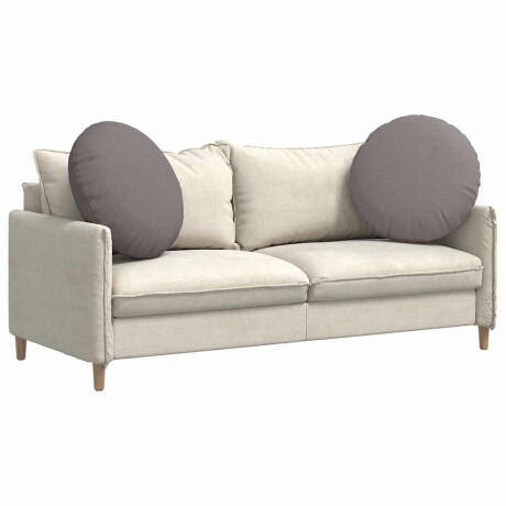 vidaXL Zitkussens 2 pcs Taupe Ø60 x 21 cm Stof afbeelding3 - 1