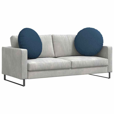 vidaXL Zitkussens 2 pcs Blauw Ø60 x 21 cm Stof afbeelding3 - 1