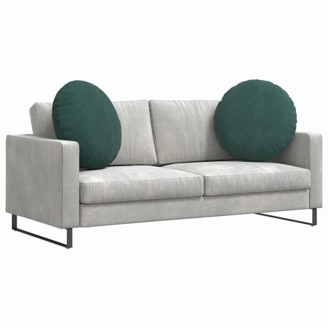 vidaXL Zitkussens 2 pcs Donkergroen Ø60 x 21 cm Fluweel afbeelding3 - 1