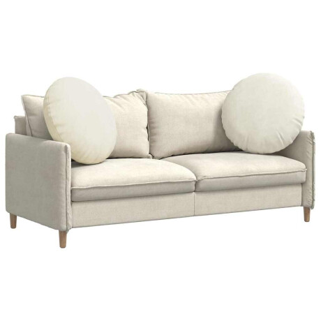 vidaXL Zitkussens 2 pcs Crème Ø80 x 29 cm Fluweel afbeelding3 - 1