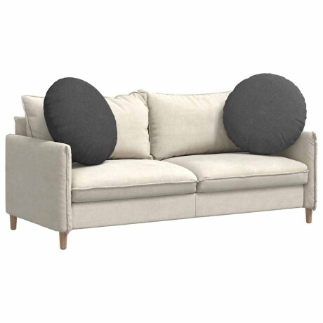 vidaXL Zitkussens 2 pcs Donkergrijs Ø 80 cm Katoen Stof afbeelding3 - 1