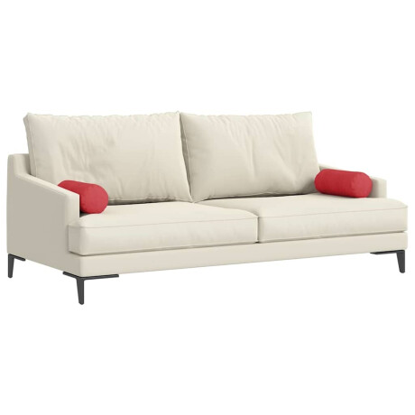 vidaXL Bolster Kussens 2 stuks Rood Ø 15 x 40 cm Stof afbeelding3 - 1