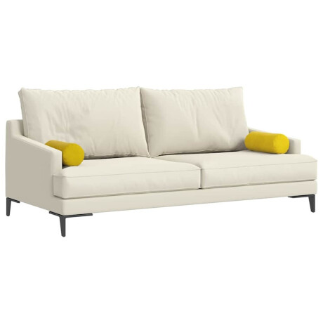 vidaXL Bolster Kussens 2 pcs Geel Ø 15 x 40 cm Katoen Stof afbeelding3 - 1