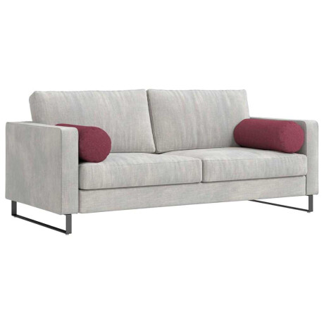 vidaXL Bolster Kussens 2 stuks Wijnrood Ø 25 x 70 cm Stof afbeelding3 - 1