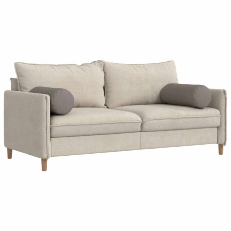 vidaXL Bolster Kussens 2 pcs Taupe Ø 25 x 70 cm Stof afbeelding3 - 1