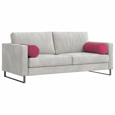 vidaXL Bolster Kussens 2 stuks Wijnrood Ø 25 x 70 cm Cordstof afbeelding3 - 1