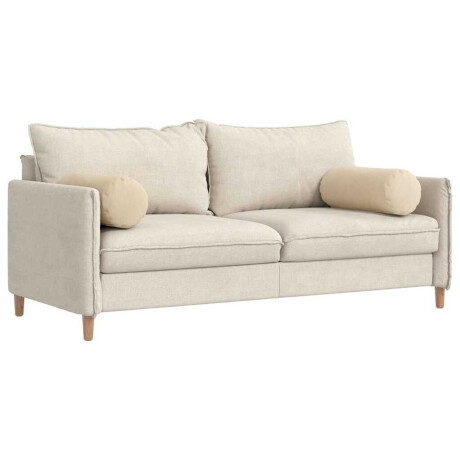 vidaXL Bolster Kussens 2 stuks Crème Ø 25 x 70 cm Microvezel Stof afbeelding3 - 1
