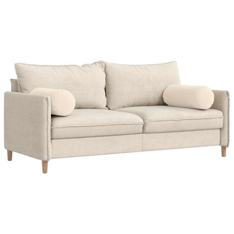 vidaXL Bolster Kussens 2 stuks Beige Ø 25 x 70 cm Microvezel Stof afbeelding3 - 1