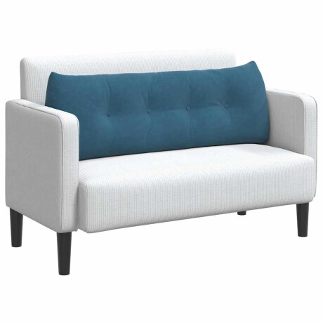 vidaXL Rugkussen Blauw 140 x 24 x 50 cm Fluweel afbeelding3 - 1