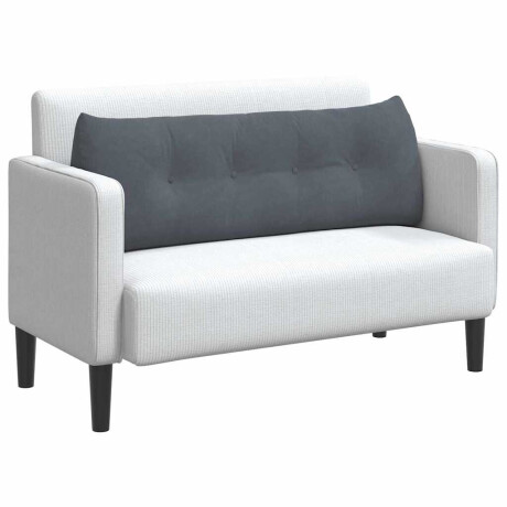 vidaXL Rugkussen Donkergrijs 140 x 24 x 50 cm Fluweel afbeelding3 - 1