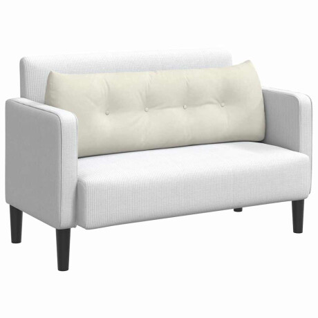 vidaXL Rugkussen Crème 140 x 24 x 50 cm Fluweel afbeelding3 - 1