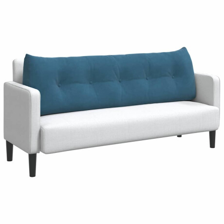 vidaXL Rugkussen Blauw 160 x 24 x 50 cm Fluweel afbeelding3 - 1