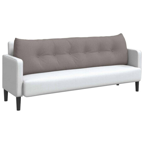 vidaXL Rugkussen Taupe 180 x 24 x 50 cm Stof afbeelding3 - 1