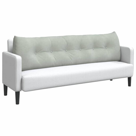 vidaXL Rugkussen Lichtgrijs 180 x 24 x 50 cm Fluweel afbeelding3 - 1