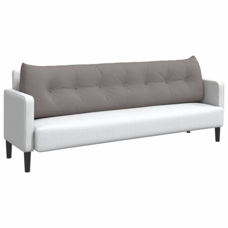 vidaXL Rugkussen Taupe 200 x 24 x 50 cm Stof afbeelding3 - 1