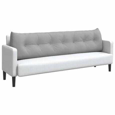 vidaXL Rugkussen Wolkengrijs 200 x 24 x 50 cm Stof afbeelding3 - 1