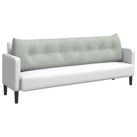 vidaXL Rugkussen Lichtgrijs 200 x 24 x 50 cm Fluweel afbeelding3 - 1