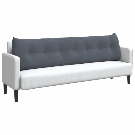 vidaXL Rugkussen Donkergrijs 200 x 24 x 50 cm Fluweel afbeelding3 - 1