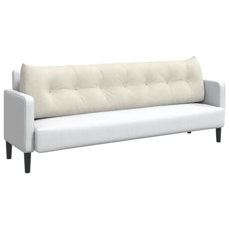 vidaXL Rugkussen Crème 200 x 24 x 50 cm Fluweel afbeelding3 - 1