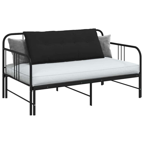 vidaXL Rugkussen Zwart 120 x 50 cm Microvezel Stof afbeelding3 - 1