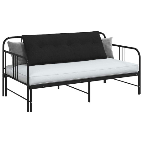 vidaXL Rugkussen Zwart 140 x 19 x 50 cm Stof afbeelding3 - 1