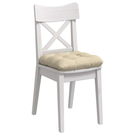 vidaXL Zitkussens 4 pcs Crème 40 x 40 x 12 cm Stof afbeelding3 - 1