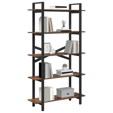 vidaXL Boekenkast Gerookt eiken 100 x 33,5 x 178 cm Bewerkt hout afbeelding3 - 1