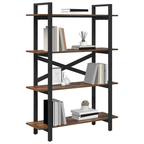 vidaXL Boekenkast Gerookt eiken 100 x 33,5 x 140 cm Bewerkt hout afbeelding3 - 1