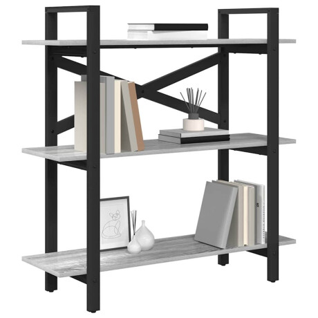 vidaXL Boekenkast Grijs Sonoma 100 x 33,5 x 102 cm Bewerkt hout afbeelding3 - 1