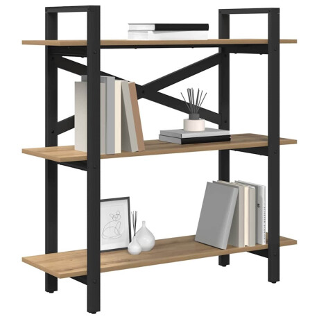 vidaXL Boekenkast Artisan Eiken 100 x 33,5 x 102 cm Bewerkt hout afbeelding3 - 1
