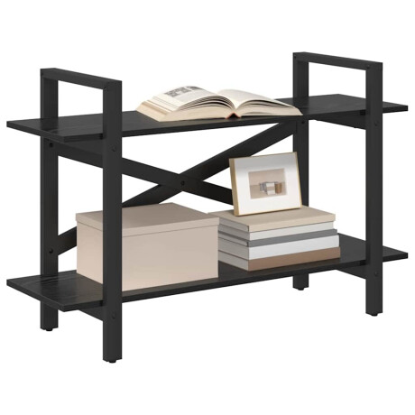 vidaXL Boekenkast Zwart Eiken 100 x 33,5 x 64 cm Bewerkt hout afbeelding3 - 1