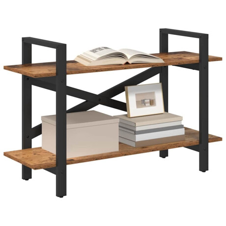 vidaXL Boekenkast Oud Hout 100 x 33,5 x 64 cm Bewerkt hout afbeelding3 - 1