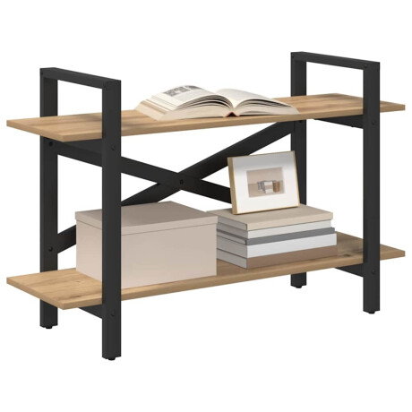 vidaXL Boekenkast Artisan Eiken 100 x 33,5 x 64 cm Bewerkt hout afbeelding3 - 1