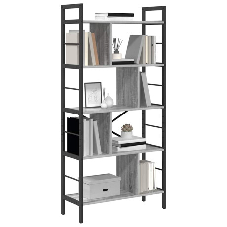 vidaXL Boekenkast Grijs Sonoma 75 x 30 x 156 cm Bewerkt hout afbeelding3 - 1
