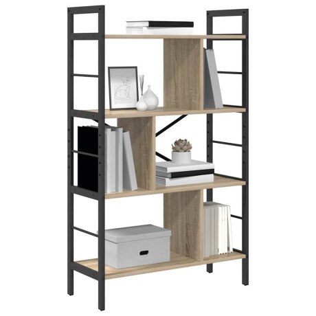 vidaXL Boekenkast Sonoma Eiken 75 x 30 x 123,5 cm Bewerkt hout afbeelding3 - 1