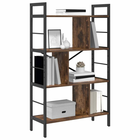 vidaXL Boekenkast Gerookt eiken 75 x 30 x 123,5 cm Bewerkt hout afbeelding3 - 1