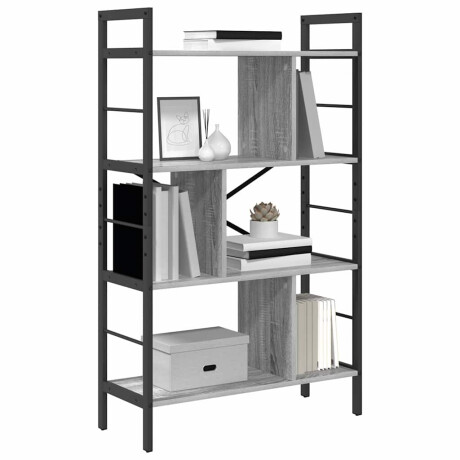 vidaXL Boekenkast Grijs Sonoma 75 x 30 x 123,5 cm Bewerkt hout afbeelding3 - 1