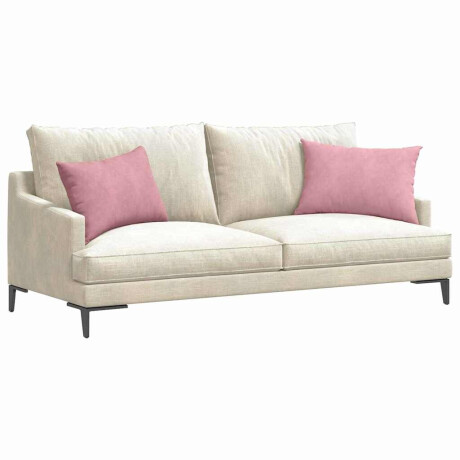 vidaXL Sofa Kussens 2 pcs Roze 60 x 40 cm Katoen Stof afbeelding3 - 1