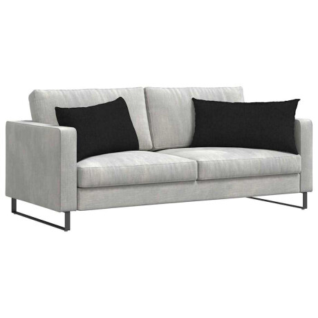 vidaXL Sofa Kussens 2 pcs Zwart 80 x 40 cm Stof afbeelding3 - 1