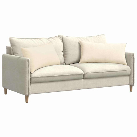 vidaXL Sofa Kussens 2 stuks Crème 80 x 40 cm Cordstof afbeelding3 - 1