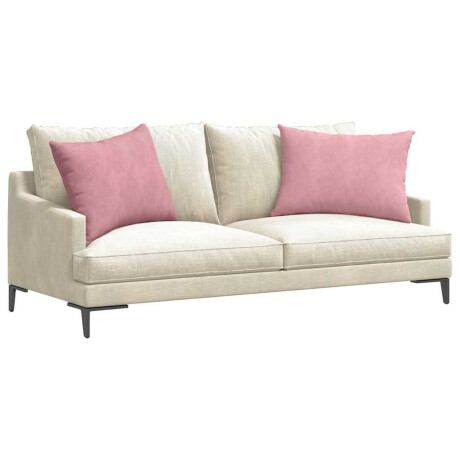 vidaXL Sofa Kussens 2 pcs Roze 70 x 50 cm Katoen Stof afbeelding3 - 1