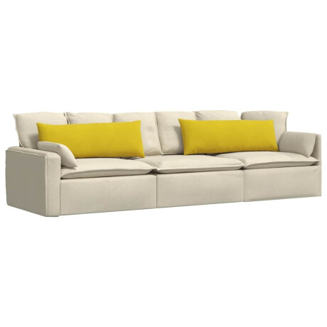 vidaXL Sofa Kussens 2 pcs Geel 120 x 40 cm Katoen Stof afbeelding3 - 1