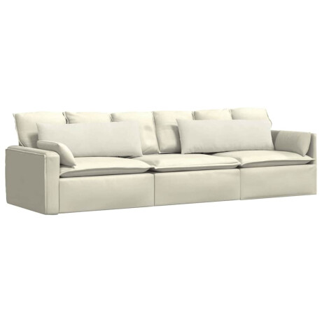 vidaXL Sofa Kussens 2 stuks Crème 120 x 40 cm Cordstof afbeelding3 - 1