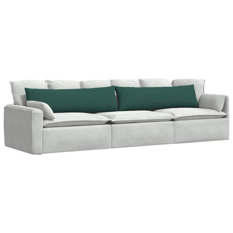vidaXL Sofa Kussens 2 pcs Donkergroen 145 x 40 cm Stof afbeelding3 - 1