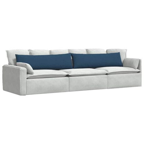 vidaXL Sofa Kussens 2 pcs Blauw 145 x 40 cm Stof afbeelding3 - 1