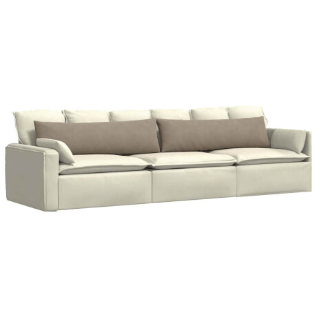 vidaXL Sofa Kussens 2 pcs Taupe 145 x 40 cm Stof afbeelding3 - 1