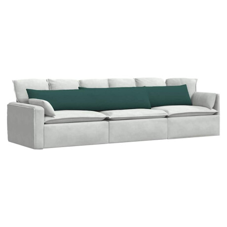 vidaXL Sofa Kussens 2 pcs Donkergroen 200 x 40 cm Stof afbeelding3 - 1